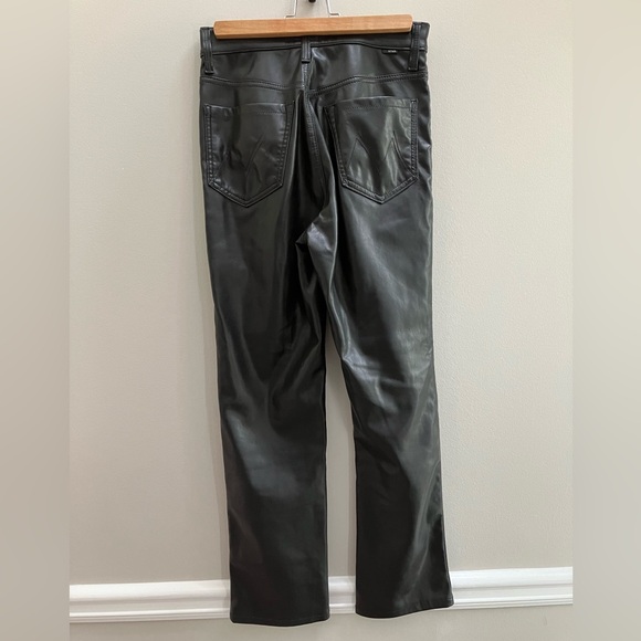 Mother Faux Leather High-Waisted Rider Ankle Women’s Size 27 Black Cropped Pants - Picture 7 of 16